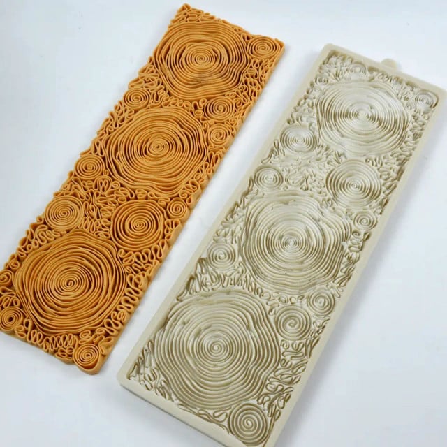 Fantastic floral border with large 33 cm roses. This impressive silicone mold has a beautiful floral border.
