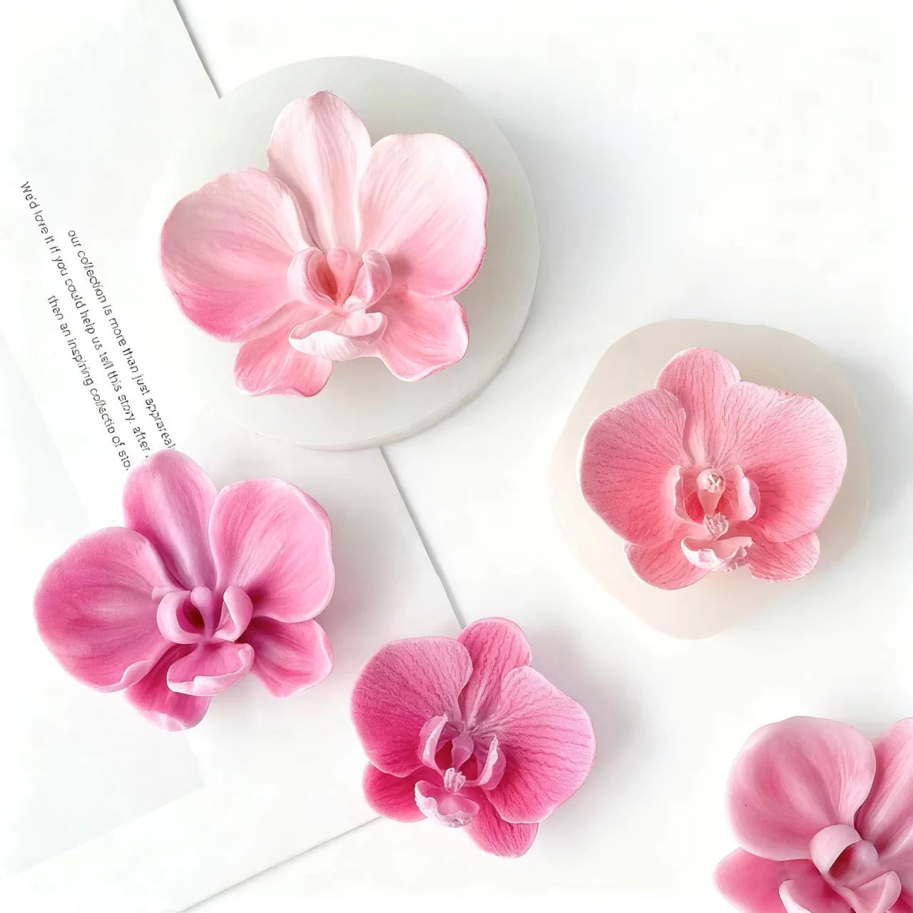 Orchidea di 6.3 cm. Stampo in silicone anche per Candele