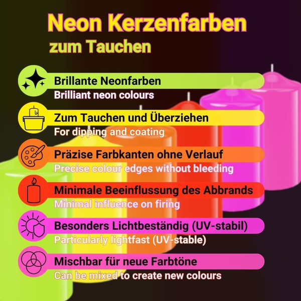 Coloranti Neon per candele