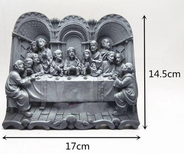 Stunning fresco of Jesus' Last Supper. Easter. Large silicone mold.