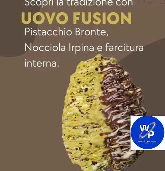 Uovo Fusion Nocciola e pistacchio farcito. By Chef Giovanni Pantaleo. 1 KILO