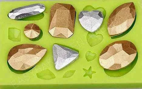 Mini Diamanti e Gemme. Stampo in Silicone