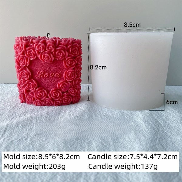 Amore e Love. San Valentino. Set di 6 Stampi in silicone anche per Candele - WORLD PRODUCTS SHOP