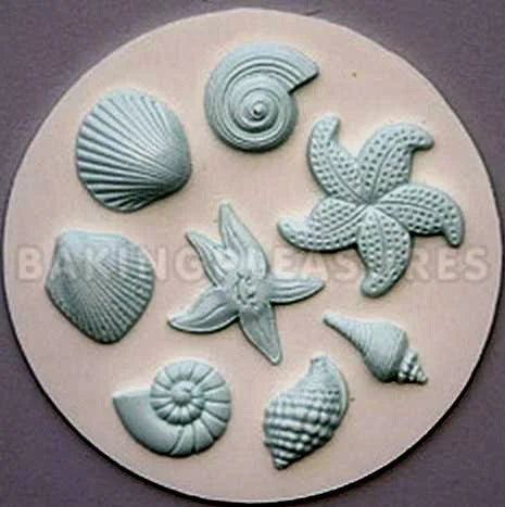 Conchiglie, Paguri e Stelle Marine. Stampo in silicone. Mare