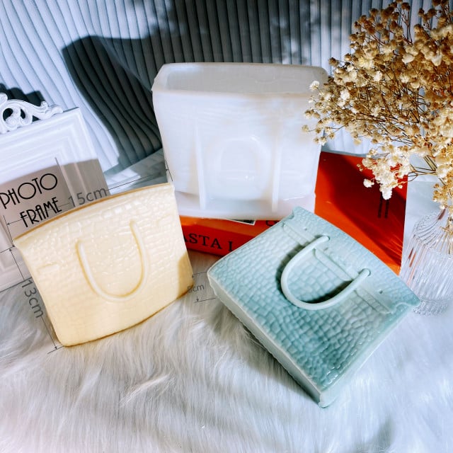 Stampo Large Borsetta Birkin Hermes Coccodrillo di 17 cm. Stampo in silicone anche per Candele