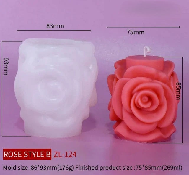 Stampo Candela fiore Rosa - WORLD PRODUCTS SHOP