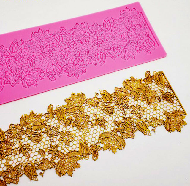 Elegante Grande Bordo Pizzo di 30 cm in silicone