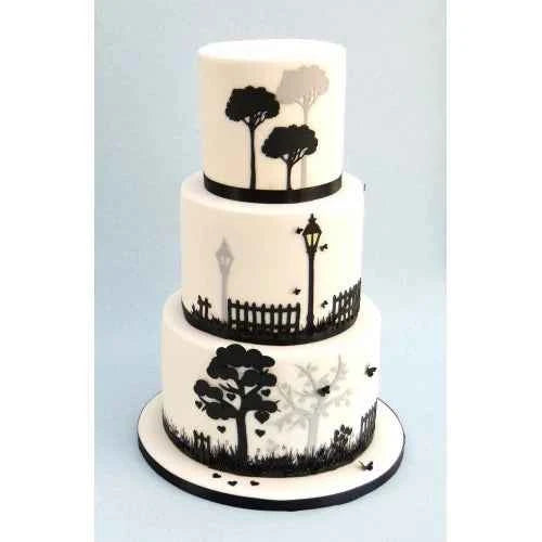 Lampione Albero Nuvole e Recinto. Stampo Parco Patchwork Cutter