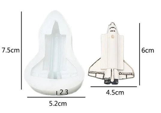 Astronauta Shuttle nello Spazio. Set di 3 Stampi in silicone - WORLD PRODUCTS SHOP