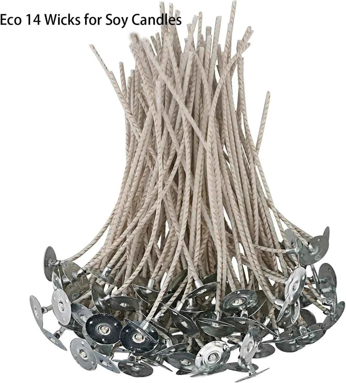 Stoppini in Cotone marrone Cerato per Candele senza Fumo con base in metallo