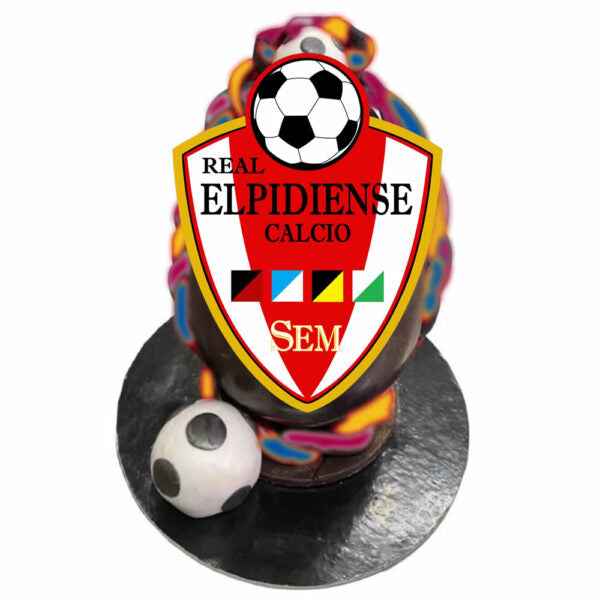 Uovo di Pasqua Artigianale personalizzato con il logo della tua squadra da oltre 1,3kg