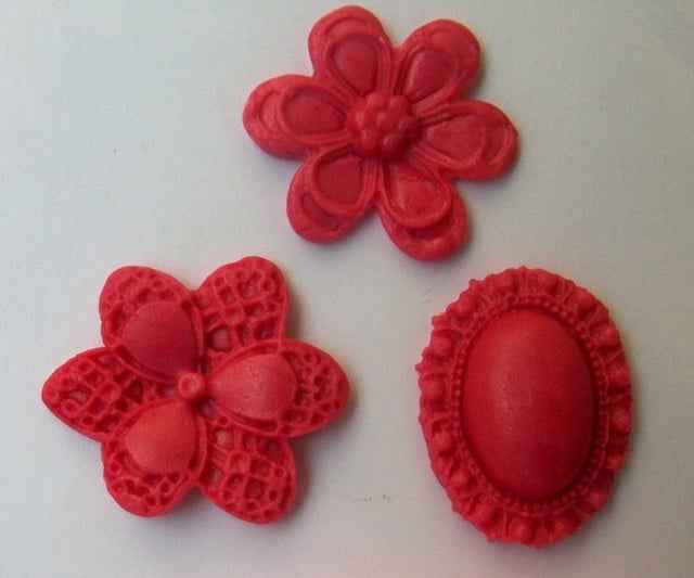 Stampo in silicone Fiori e Cameo.