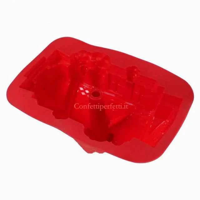 Grande Casa con alberi e camino. Grande Tortiera in silicone