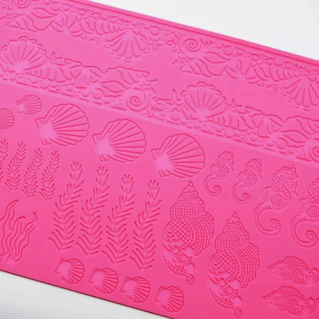 Large silicone mat with 26 Forest leaves. 32 x 32 cm mold. Bosco Natura line.