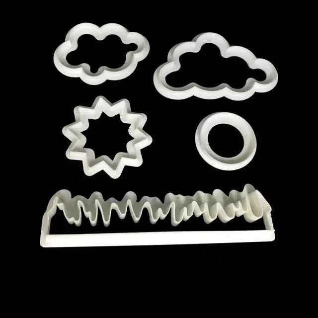 Nuvole ed Erba. Set di 5 stampi