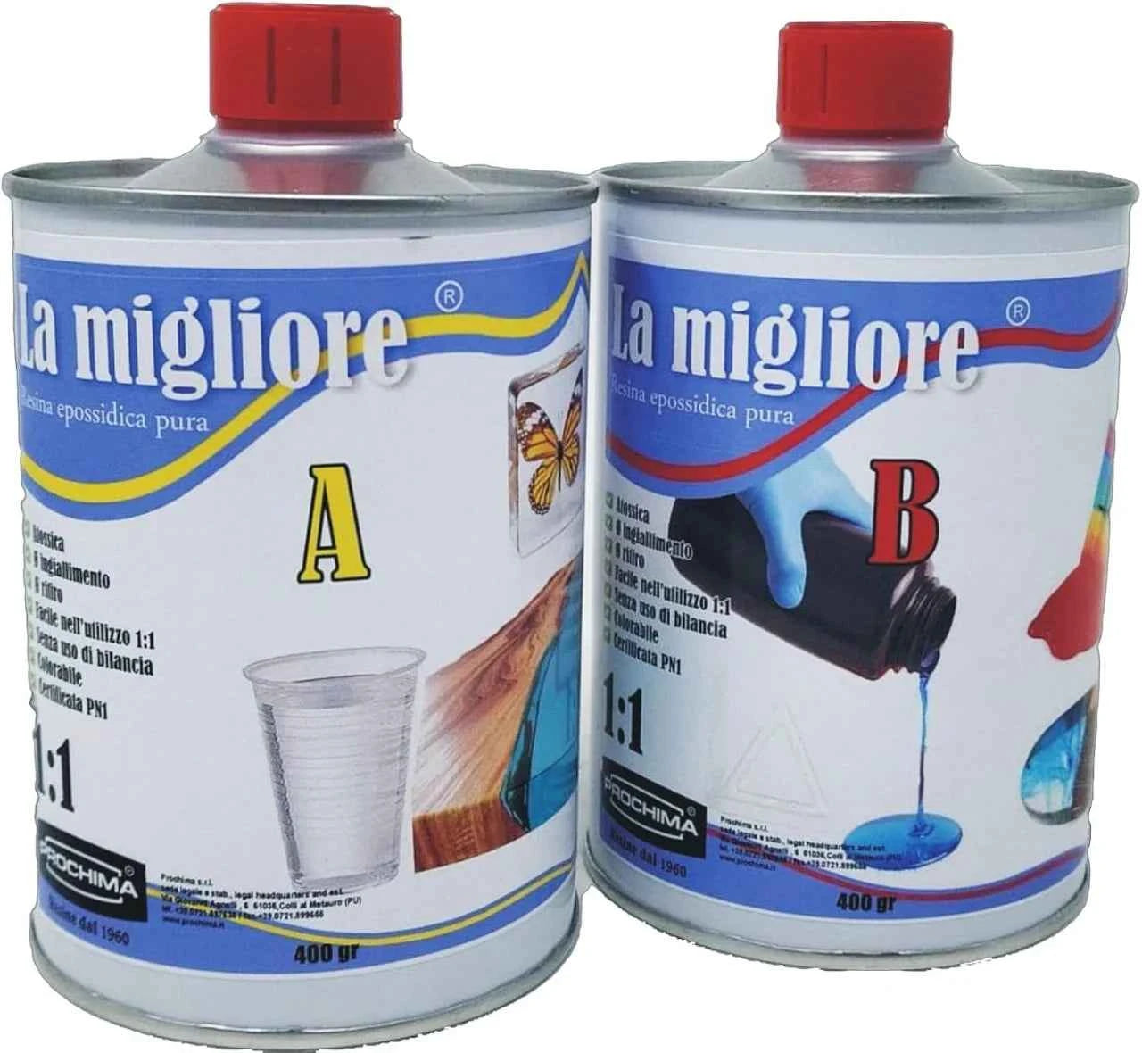 Resina Epossidica Trasparente Multiuso Atossica di 800 gr.