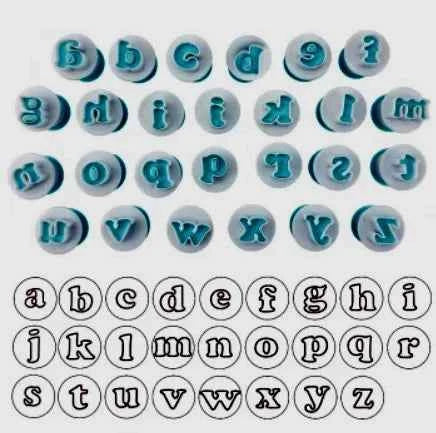 Piccole Lettere Alfabeto Maiuscole Minuscole e Numeri a Timbro trasferibili da dipingere