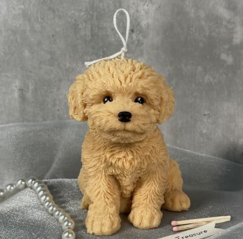 Stampo grande Cagnolino di 12.5 cm. Stampo in silicone anche per Candele - WORLD PRODUCTS SHOP