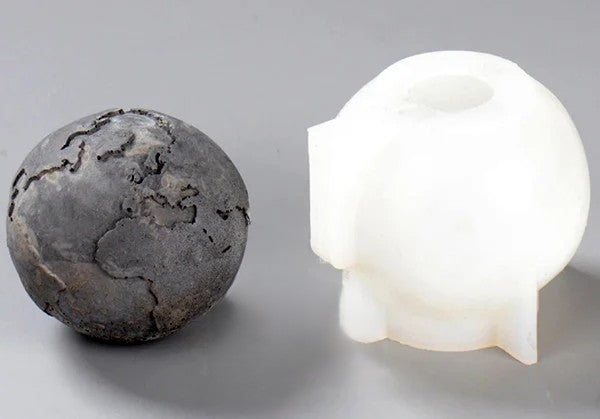 Globo Terra 3/D nello Spazio con tutti i continenti. Stampo in silicone anche per Candele - WORLD PRODUCTS SHOP