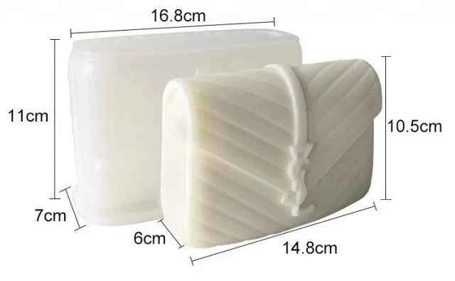 Elegante Borsetta LARGE YSL di 16.8 cm. Stampo in silicone anche per Candele