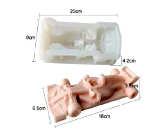 Red Bull Ferrari Formula 1 di 18 cm. Stampo in silicone anche per Candele - WORLD PRODUCTS SHOP