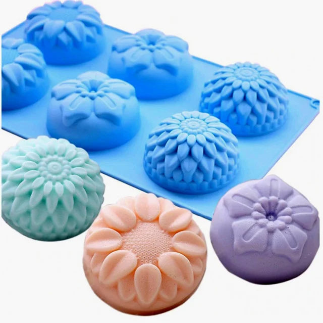 Fiori. Grande stampo in silicone con 6 forme - WORLD PRODUCTS SHOP