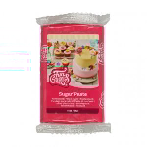 Fucsia.Pasta di zucchero FunCakes. 250 gr. fucsia. Senza Glutine e Kosher