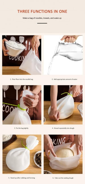 Silicone dough bag for rising. 32.5 x 22 cm.