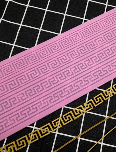 Tapis Relief 4 decori. Bordo Crostata di 146 cm. 4 Strisce in silicone