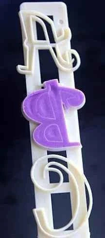 Funky Maiuscole Lettere e Numeri. Set stampo Alfabeto di 35 caratteri