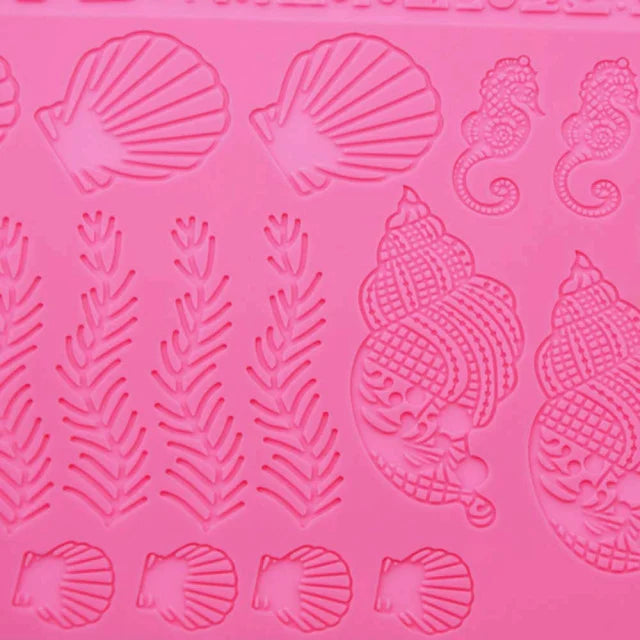 Large silicone mat with 26 Forest leaves. 32 x 32 cm mold. Bosco Natura line.