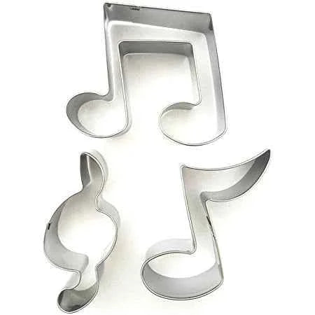 3 grandi cutter di Note Musicali. Stampo in metallo.Music Note Cookie Cutters Stainless Steel