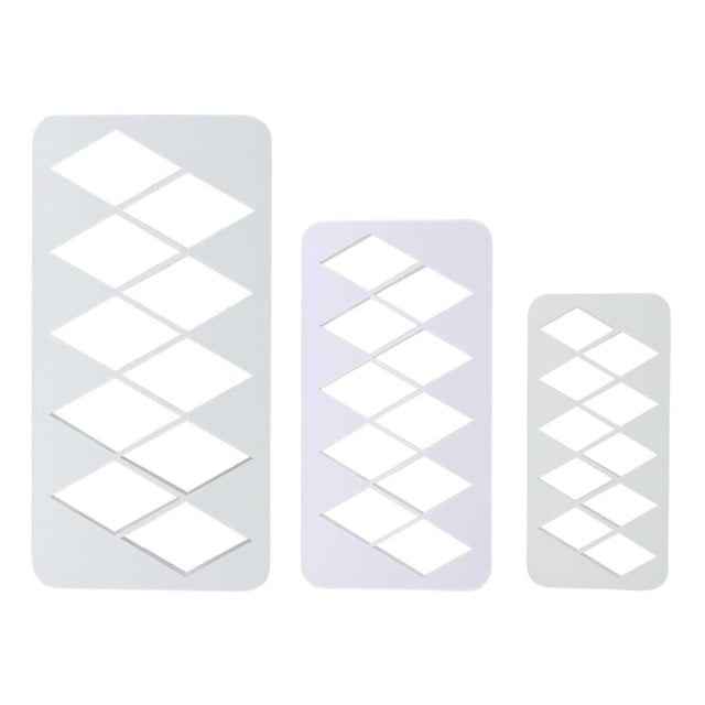 Trapunta Grande. Set di 3 Multi Tagliapasta Geometrici Diamante. PME
