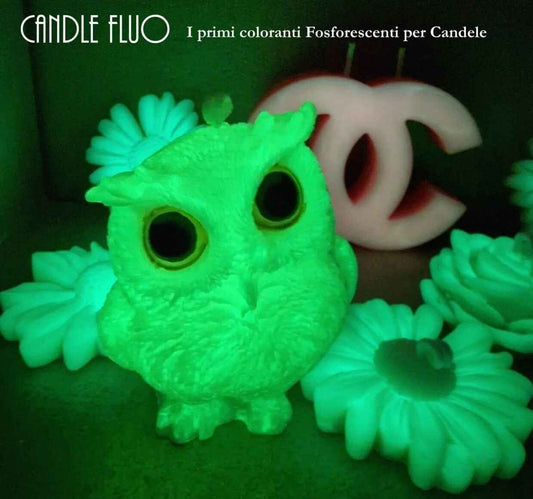 Candle Fluo. I primi coloranti Fosforescenti per Candele
