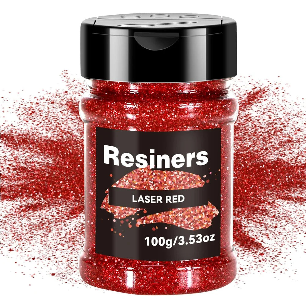 COLORANTE IN POLVERE PER RESINA GLITTER. Polvere glitterata olografica ultrafine
