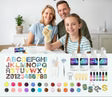 Kit di avviamento in resina Resiners® con alfabeto per principianti. Kit completo con stampi.