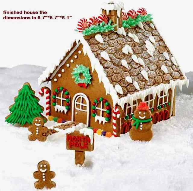 Casetta Natale Gingerbread 3/D. Set di 18 Stampi