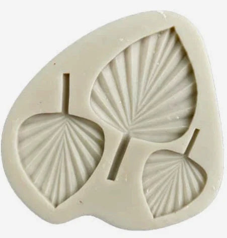 Piccola Foglia di Palma. Stampo con 3 Palme di 6.2 - 5 e 3.8 cm in alta risoluzione in silicone