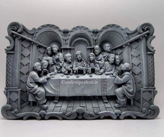 Stunning fresco of Jesus' Last Supper. Easter. Large silicone mold.