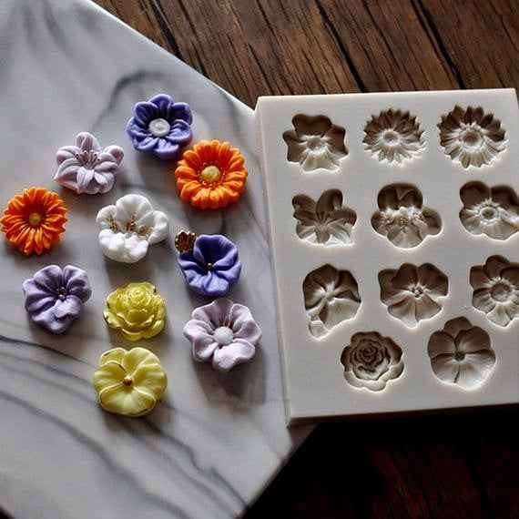 11 Fiori piccoli. Stampo in silicone