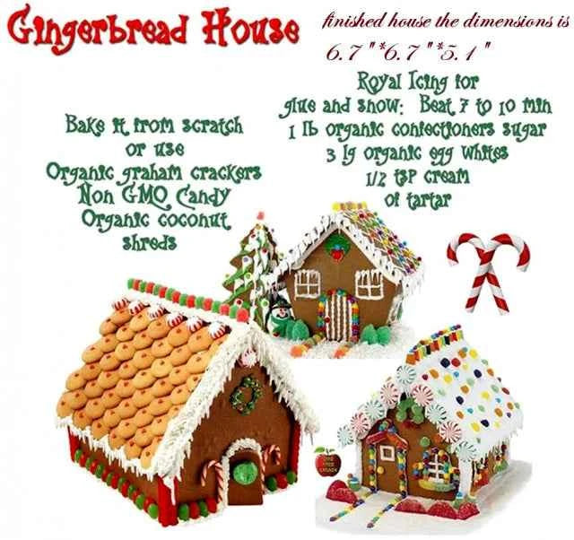 Casetta Natale Gingerbread 3/D. Set di 18 Stampi