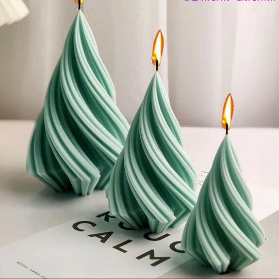 Grande Albero di Natale a Spirale in 3 dimensioni. Stampo in silicone anche per Candele - WORLD PRODUCTS SHOP