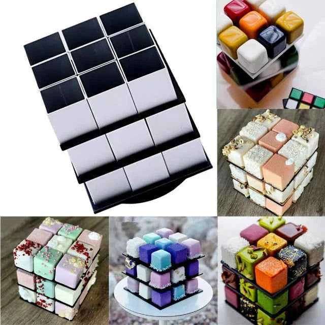 Cubo di Rubik. Stampo Rotante in 3/D per una fantastica Torta