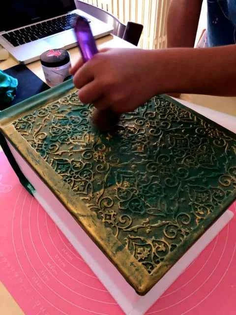 Libro copertina Decorazione. Grande Stampo in silicone di 25 cm