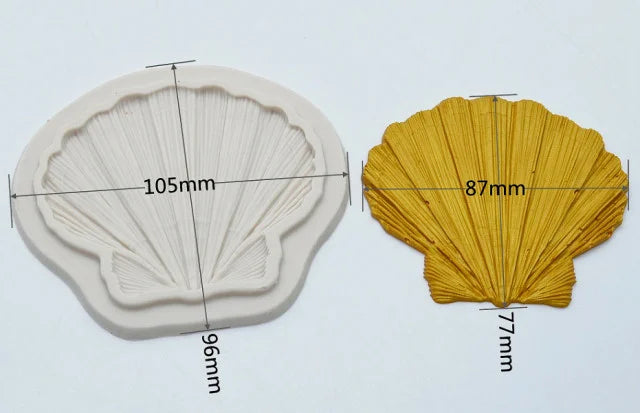 Grande Ostrica di 10 cm. Stampo mare di una grande Conchiglia in silicone