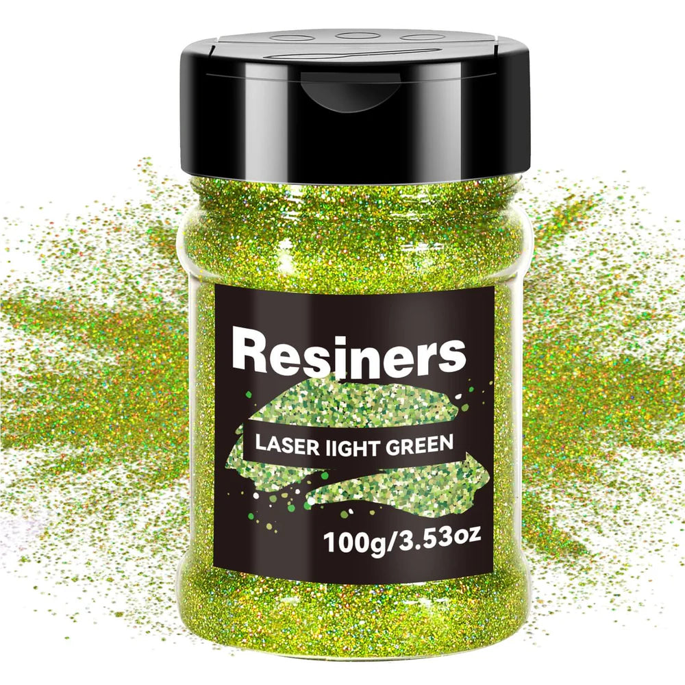 COLORANTE IN POLVERE PER RESINA GLITTER. Polvere glitterata olografica ultrafine