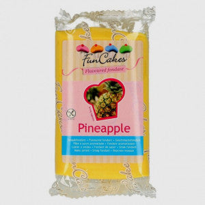 Pineapple flavored, alcohol-free. FunCakes sugar paste. 250 g. Gluten-free.