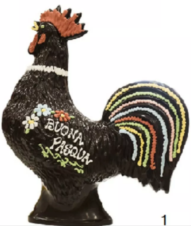 Gallo e gallina di pasqua di cioccolato. World products shop. - WORLD PRODUCTS SHOP