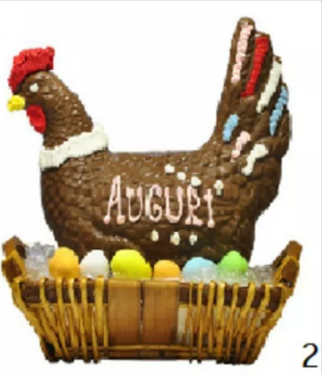 Gallo e gallina di pasqua di cioccolato. World products shop. - WORLD PRODUCTS SHOP