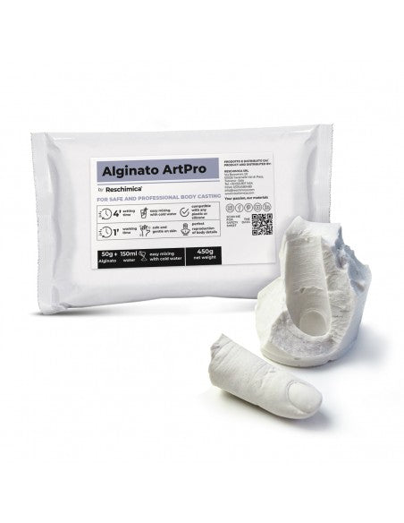 ALGINATO ARTPRO - Alginato cromatico per impronte di alta precisione, perfetto per realizzare calchi di mano (450 gr)
